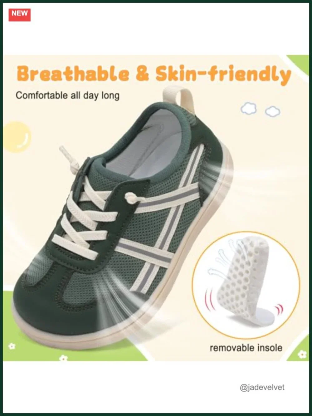 Toddler Barefoot Sneakers - Zero Drop, Slip-on, Wide Toe Box, Breathable Mesh